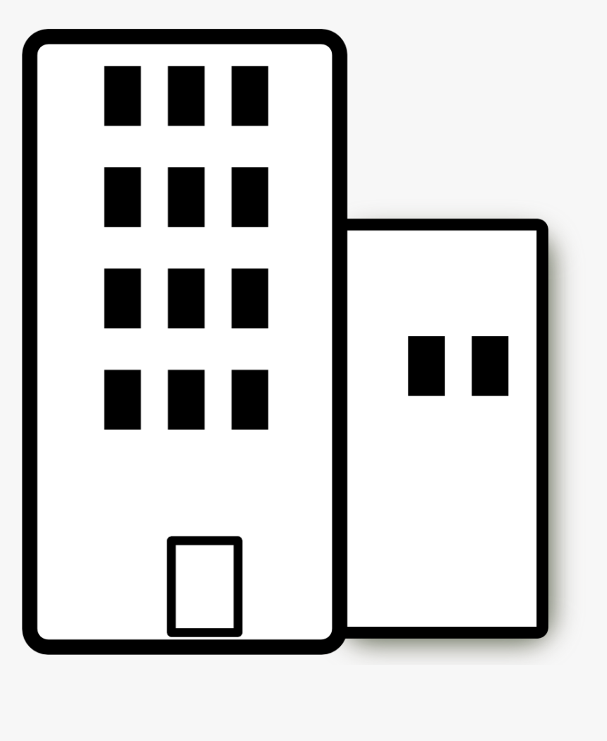 Office Building Black And White Kid Clipart - Building Clipart Black And White, HD Png Download, Free Download