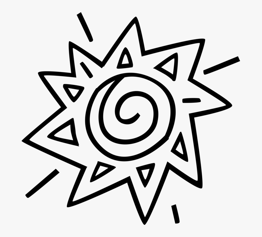 Vector Illustration Of Shining Sun Sunshine - Colouring Pages For Kids Star, HD Png Download, Free Download