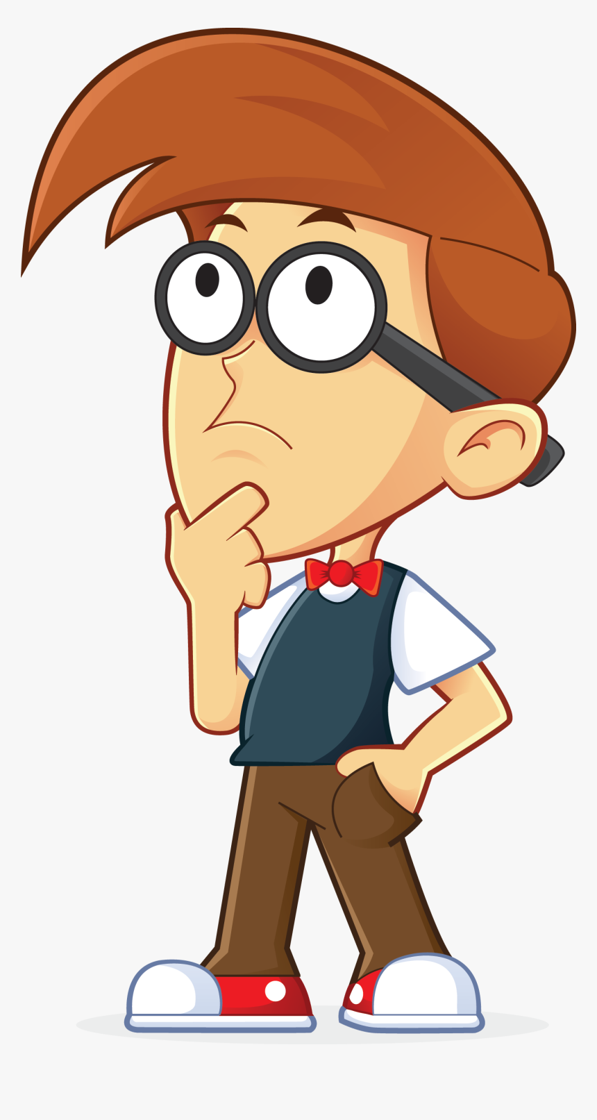 Transparent Thought Png - Cartoon Man Thinking Png, Png Download, Free Download
