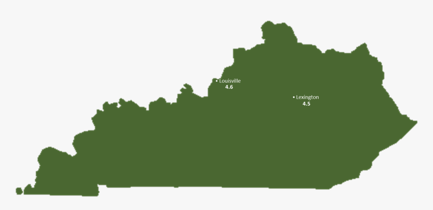 Kentucky Sun Light Hours Map - Map Of Kentucky, HD Png Download, Free Download