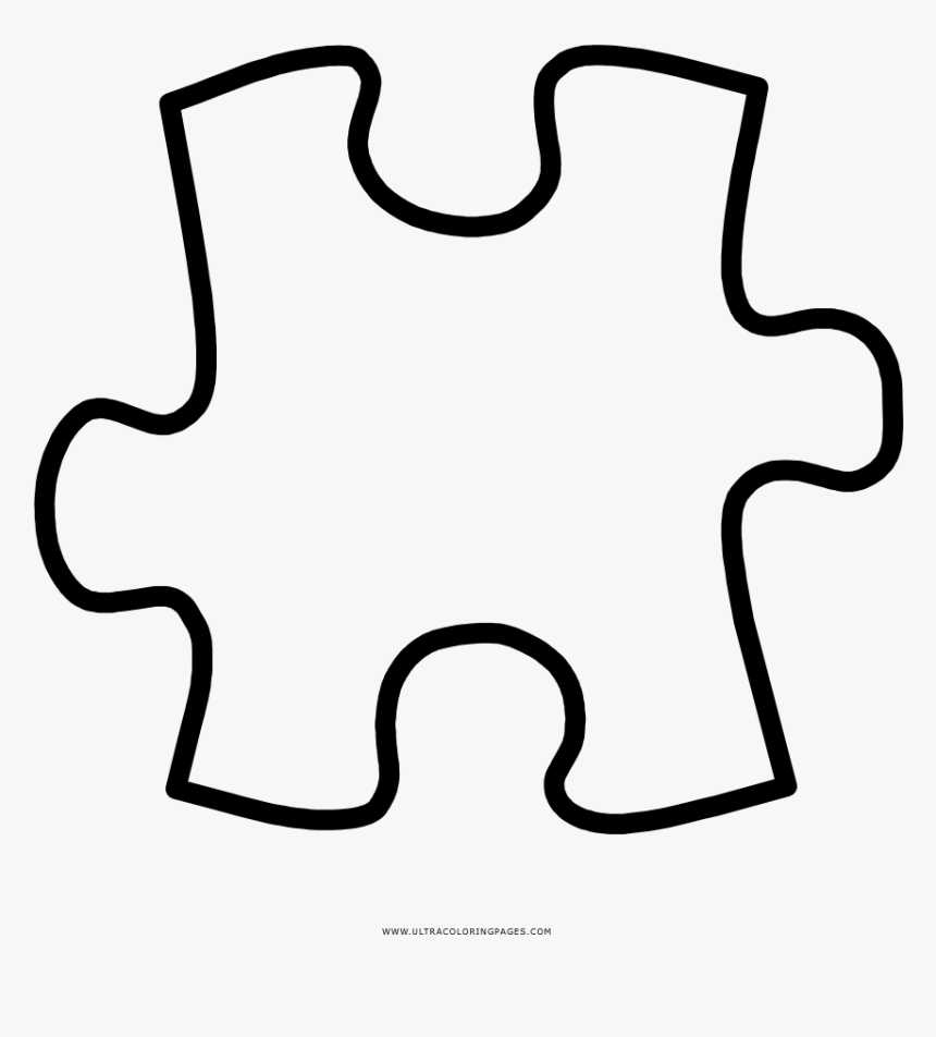 Puzzle Piece Coloring Page Clipart , Png Download - Puzzle Pieces Coloring Pages, Transparent Png, Free Download