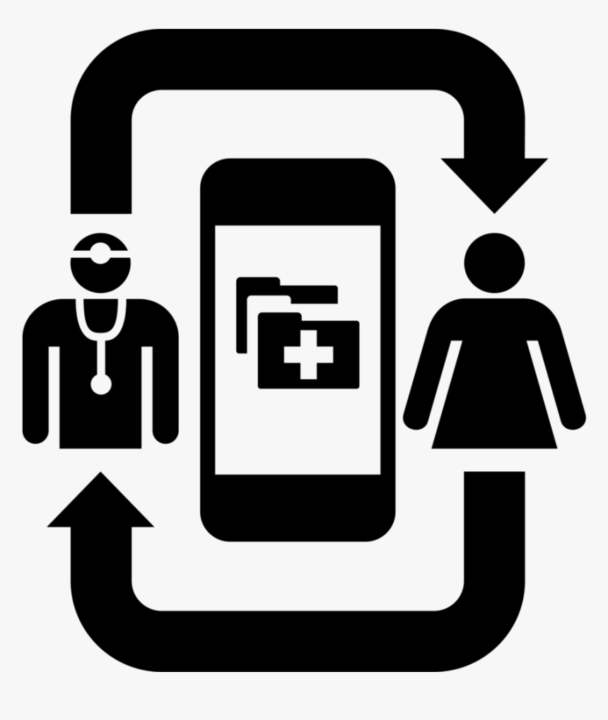 Doctor And Patient Icons - Electronic Health Record Icon, HD Png Download, Free Download