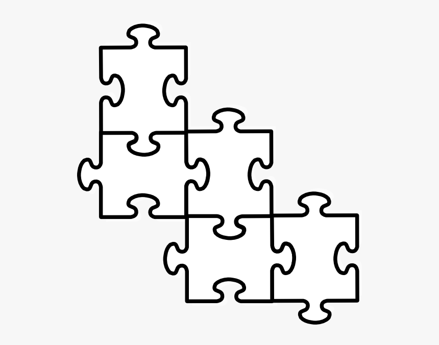 5 Peice Puzzle - 5 Piece Puzzle Outline, HD Png Download, Free Download