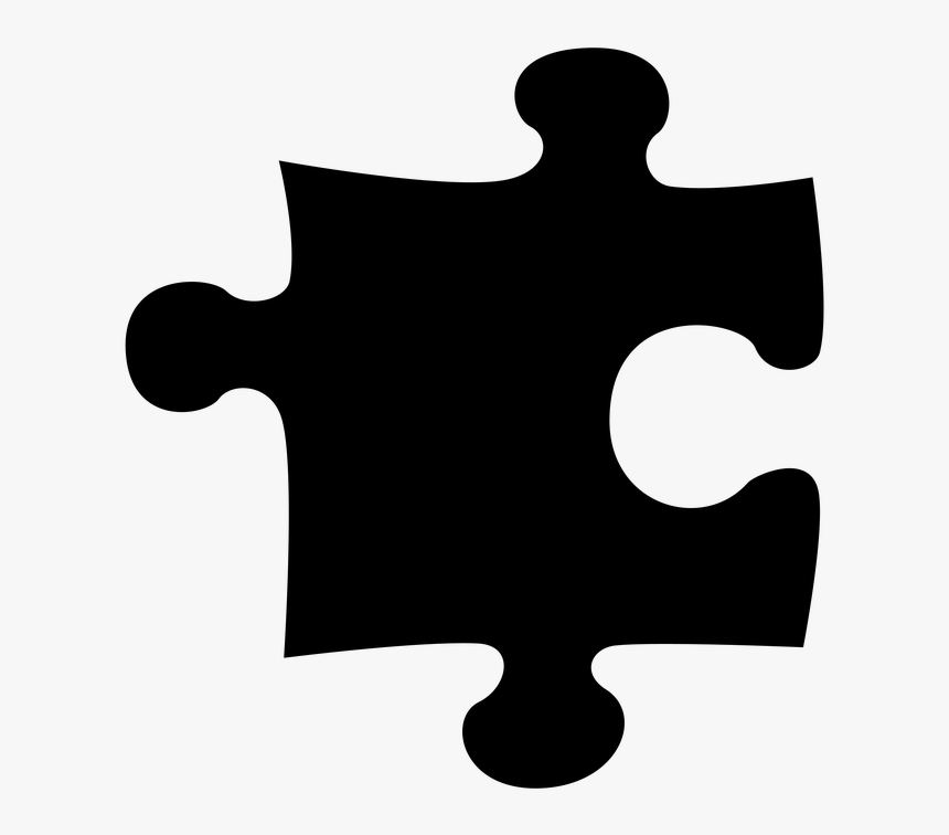 Puzzle Clipart Drawing - Black Puzzle Piece Transparent Background, HD Png Download, Free Download