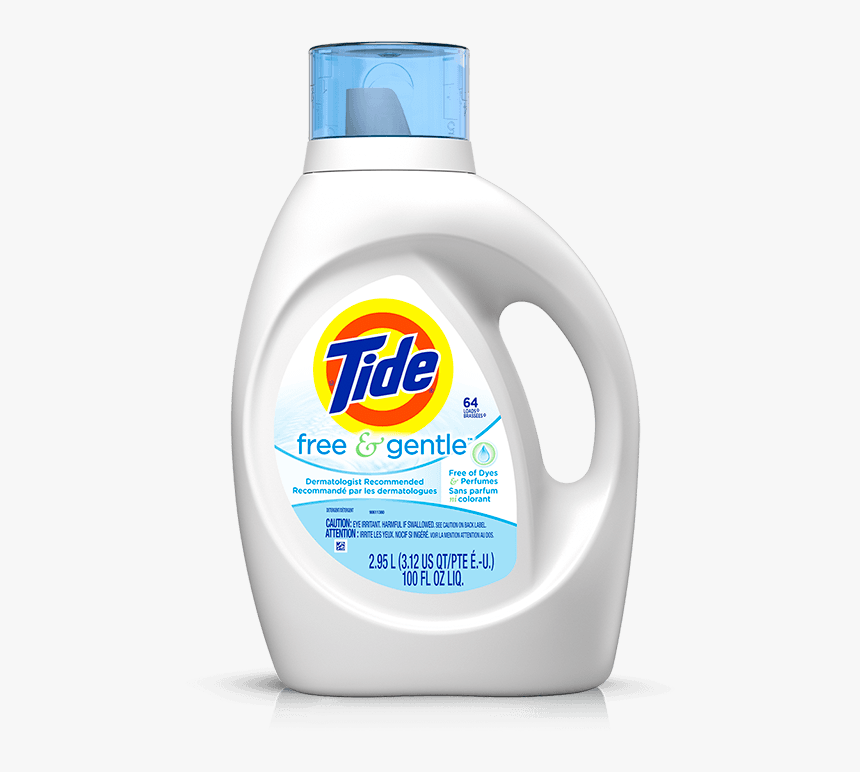 Tide Free And Gentle Liquid Laundry Detergent Comes - Clear Tide For Slime, HD Png Download, Free Download