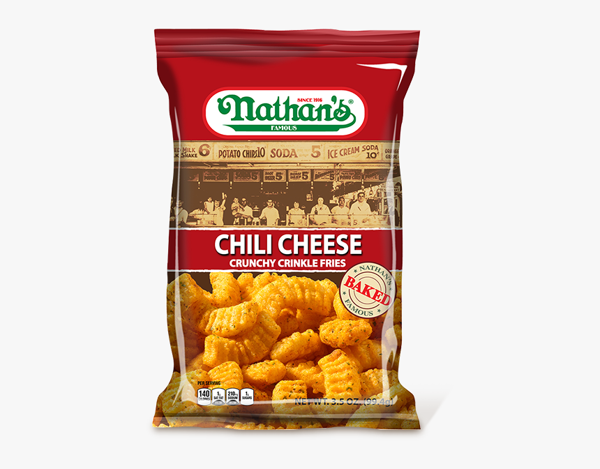 Chili Cheese Crunchy Crinkle Fries - Nathan's Chili Cheese Fries, HD Png Download, Free Download