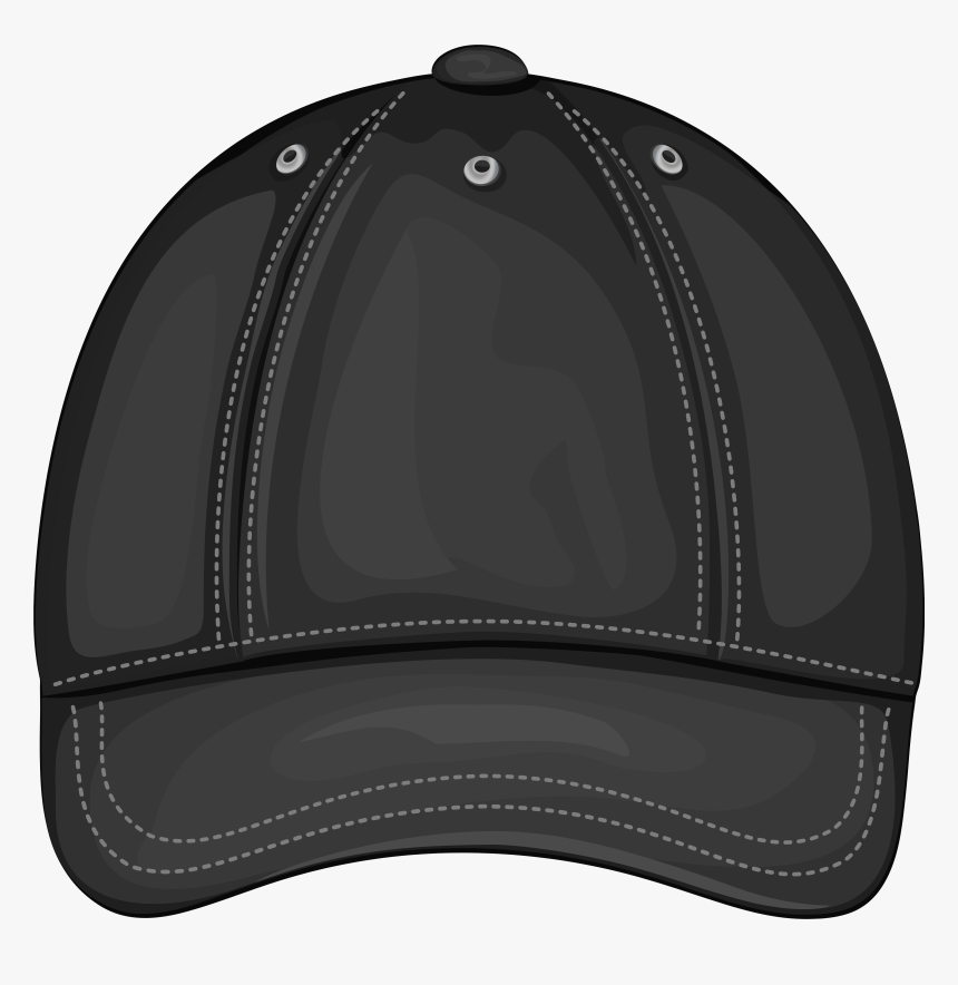 Black Baseball Cap Front Png Clipart - Baseball Cap, Transparent Png, Free Download