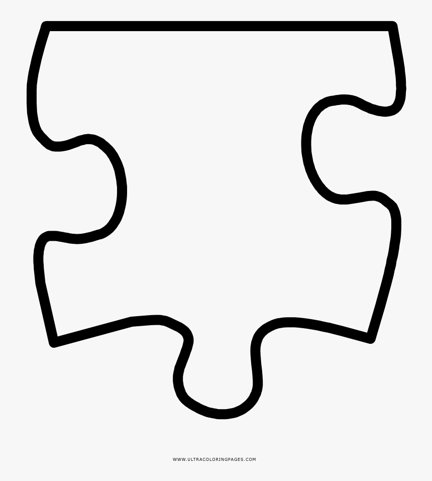 Puzzle Piece Coloring Page - Peça De Quebra Cabeça, HD Png Download, Free Download