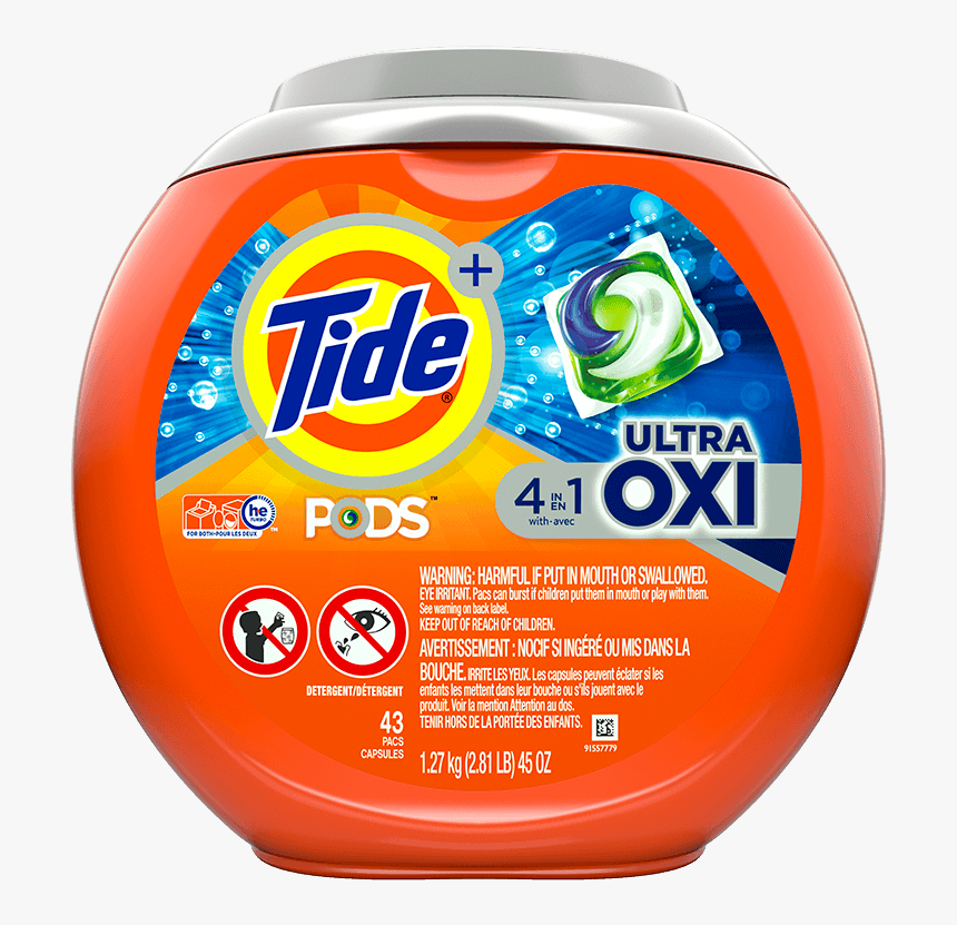 Tide Pods® Ultra Oxi 4in1 Laundry Detergent - Tide Pods Ultra Oxi, HD Png Download, Free Download