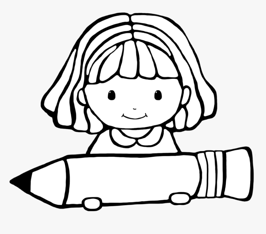 Black And White Writing Clipart - Clipart Student Black And White, HD Png Download, Free Download