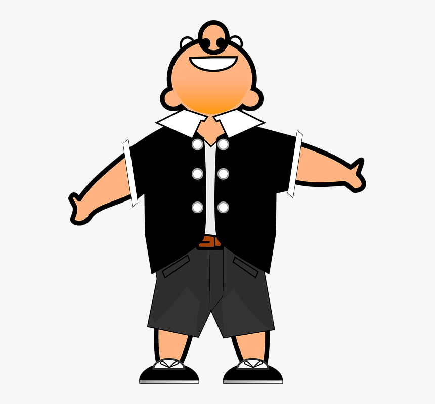 Happy Person Free Vector Graphic Man Happy Laughing - Cartoon Person Png, Transparent Png, Free Download