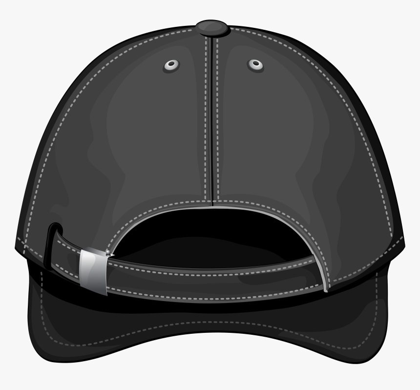 Black Baseball Cap Back Png Clipart - Baseball Cap, Transparent Png, Free Download