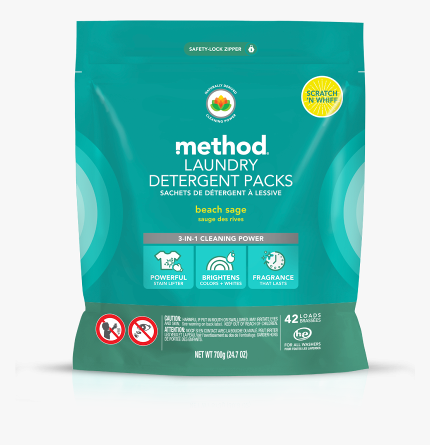 Laundry Detergent Packs 42 Loads - Packaging And Labeling, HD Png Download, Free Download