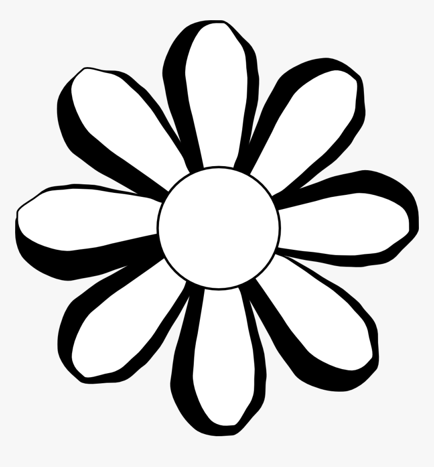 Black And White Flower Clipart Png, Transparent Png, Free Download