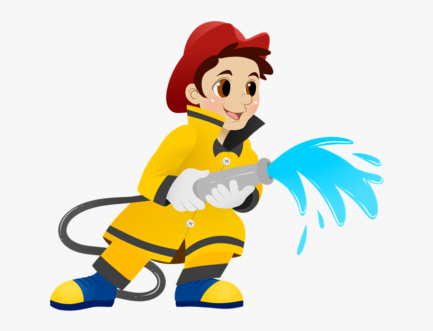 Fire Clipart Person - Transparent Fire Fighter Clipart, HD Png Download, Free Download