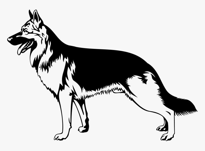 German Shepherd Dog Breed Clip Art - German Shepherd Silhouette, HD Png Download, Free Download