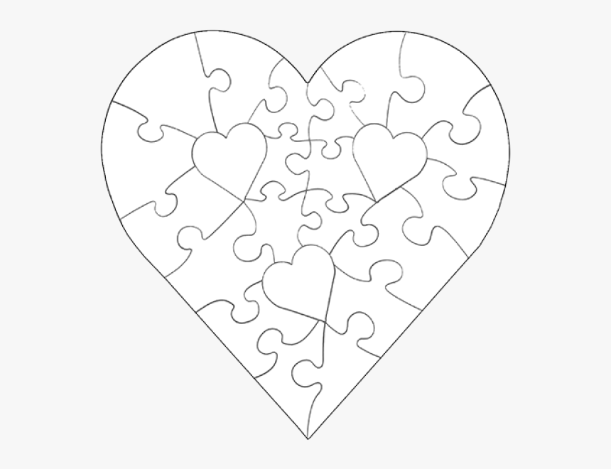 Heart Shaped Puzzle Png, Transparent Png, Free Download