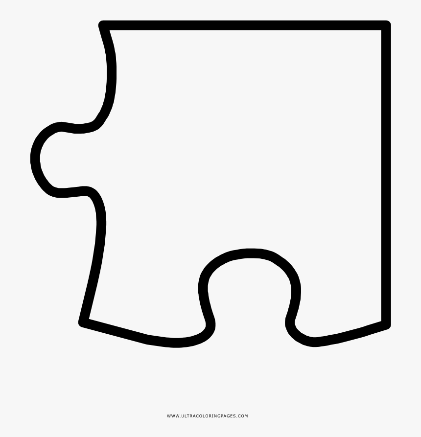 Puzzle Piece Coloring Page, HD Png Download, Free Download