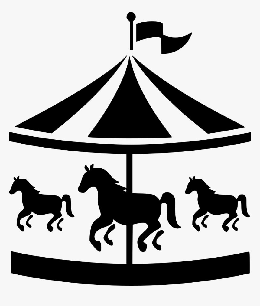 Carousel Horse Silhouette Png, Transparent Png, Free Download