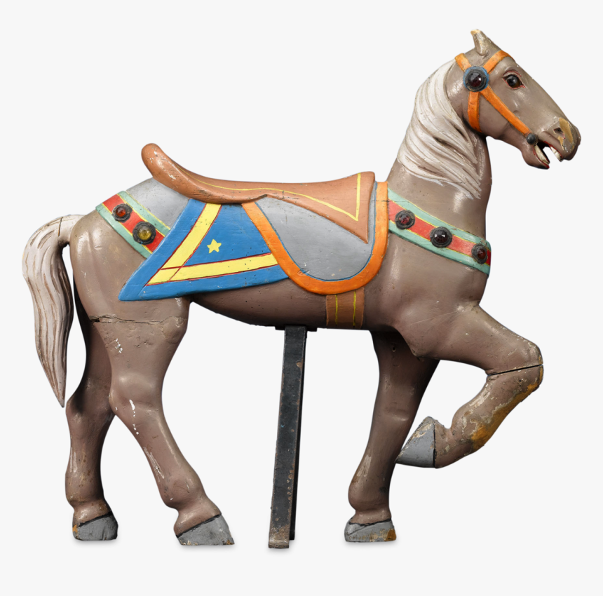 Miniature Illions Standing Carousel Horse - Antique Carousel Horses, HD Png Download, Free Download