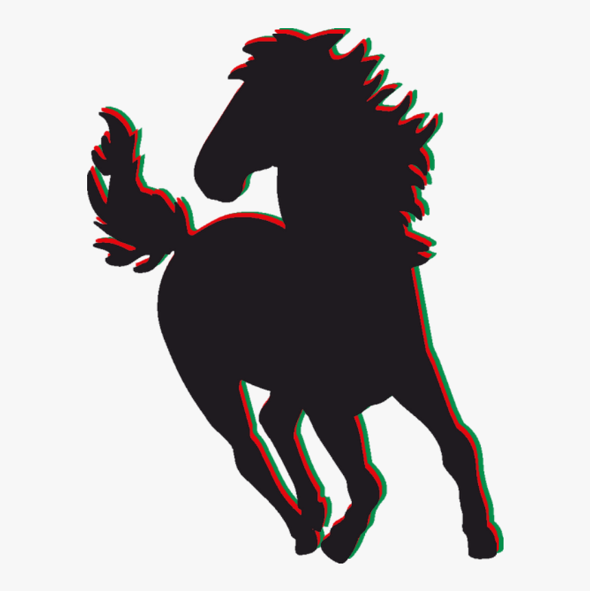 Horse Silhouette Stencil - Horse Running Towards You Silhouette, HD Png Download, Free Download