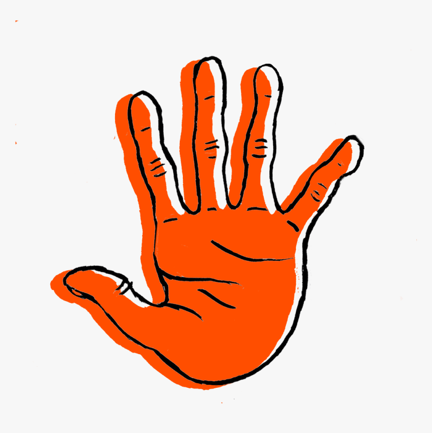 Stop Hand - Open Palm Hand Art, HD Png Download, Free Download