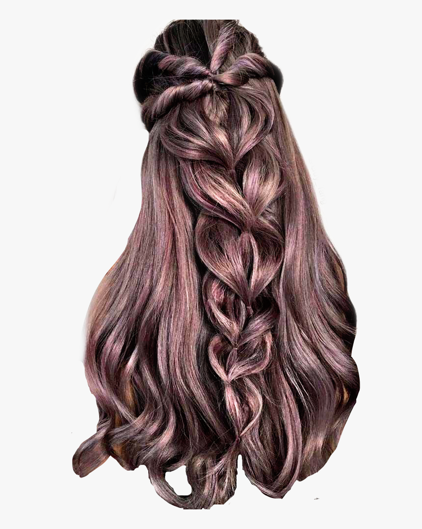 #hair #wig #long #longhair #braid #brunette #pattern - Cute First Date Hairstyles, HD Png Download, Free Download