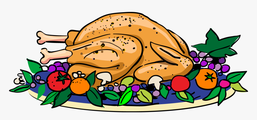 Christmas Holiday Meal Clipart - Thanksgiving Turkey Dinner Clipart, HD Png Download, Free Download