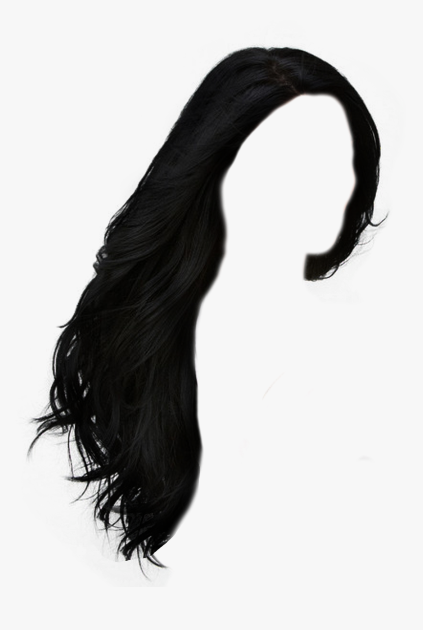Black Hair Long Png Clipart , Png Download - Women Hair Png Black, Transparent Png, Free Download