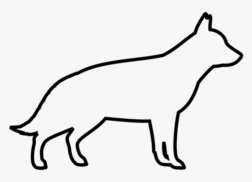 German Shepherd Rubber Stamp - German Shepherd Dog Black And White Design Png, Transparent Png, Free Download