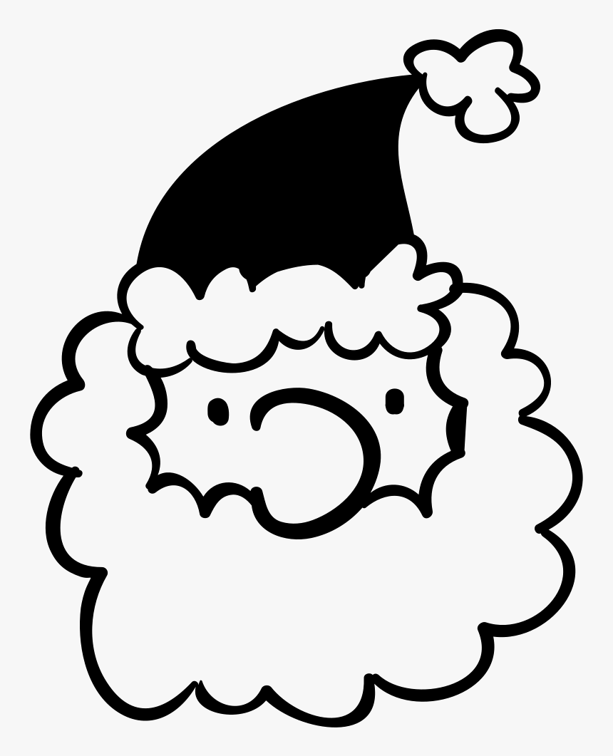 Santa"s Head Wirh Curly Beard - Santa Claus, HD Png Download, Free Download