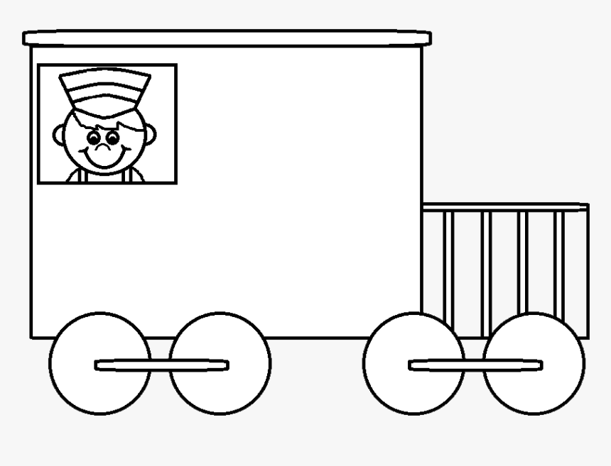 Train Driver Clipart Black And White, HD Png Download, Free Download
