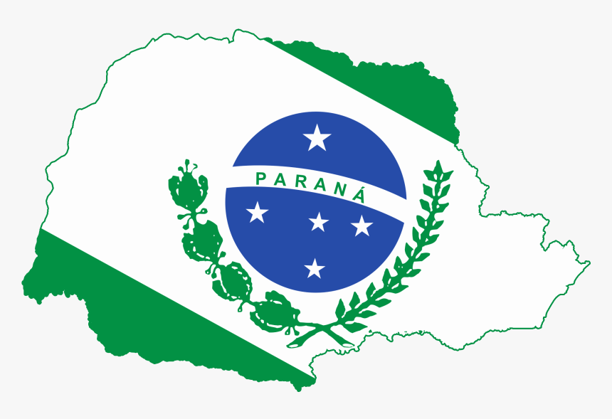 Flag Map Of Parana - Flag Of Paraná, HD Png Download, Free Download