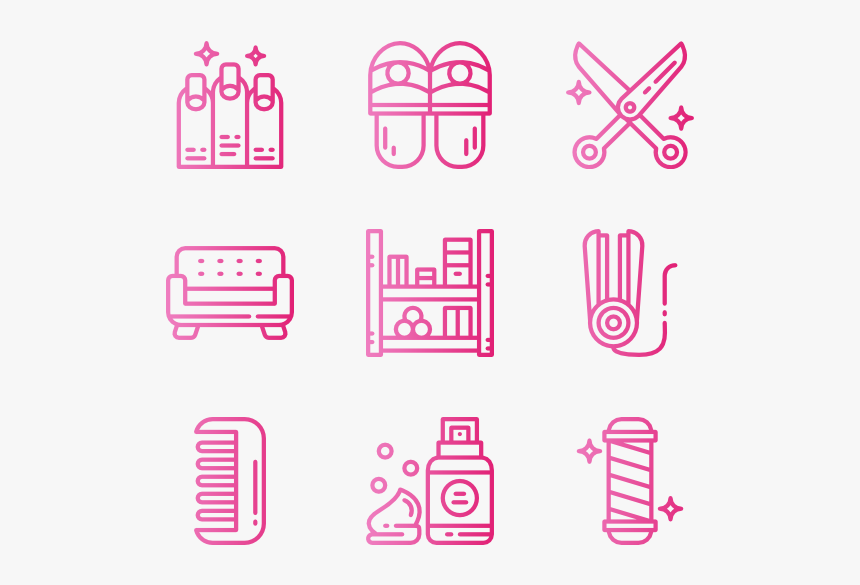 Hair Salon - Salon Icons Png Pink, Transparent Png, Free Download