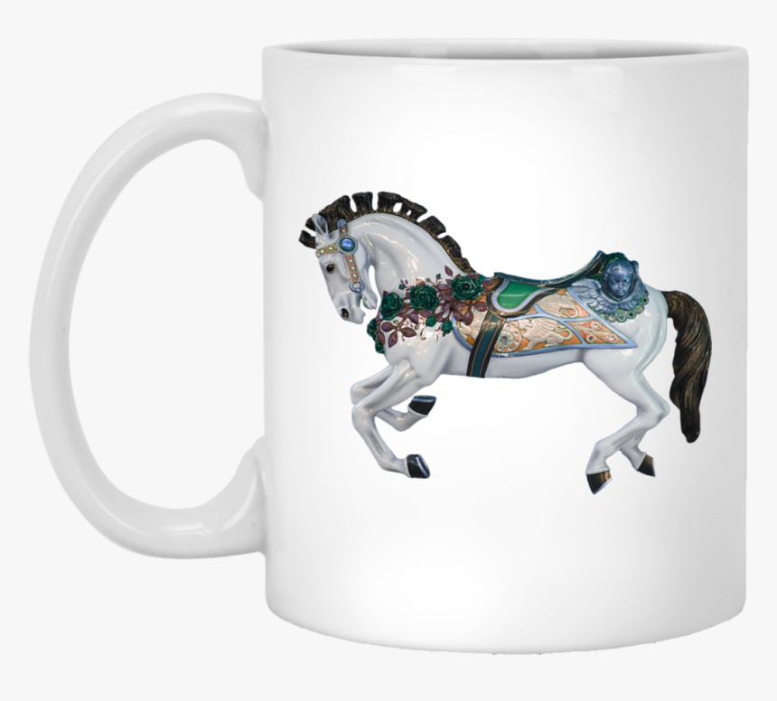 Carousel Horse White Ceramic Mug, 11 Or 15 Oz - Carnival Horse, HD Png Download, Free Download