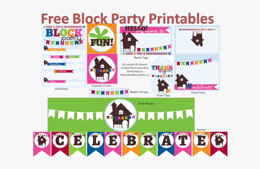 Neighborhood Clipart Neighborhood Bbq ~ Frames ~ Illustrations - Neighborhood Block Party Ideas, HD Png Download, Free Download