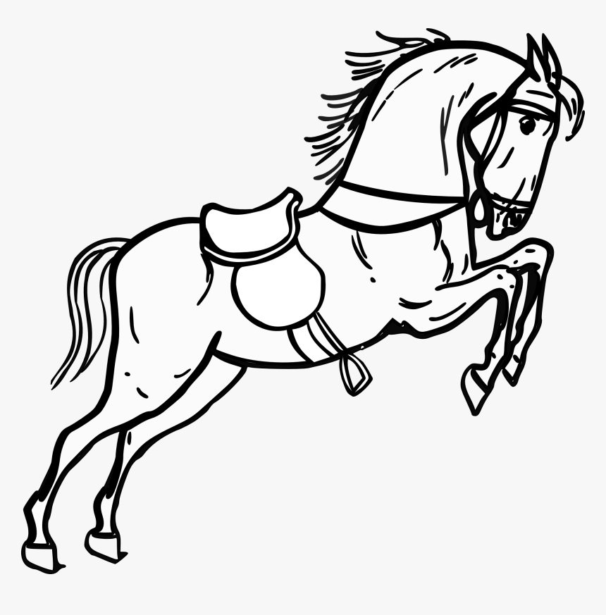 Running Horse - Horse Clipart Black And White Png, Transparent Png, Free Download