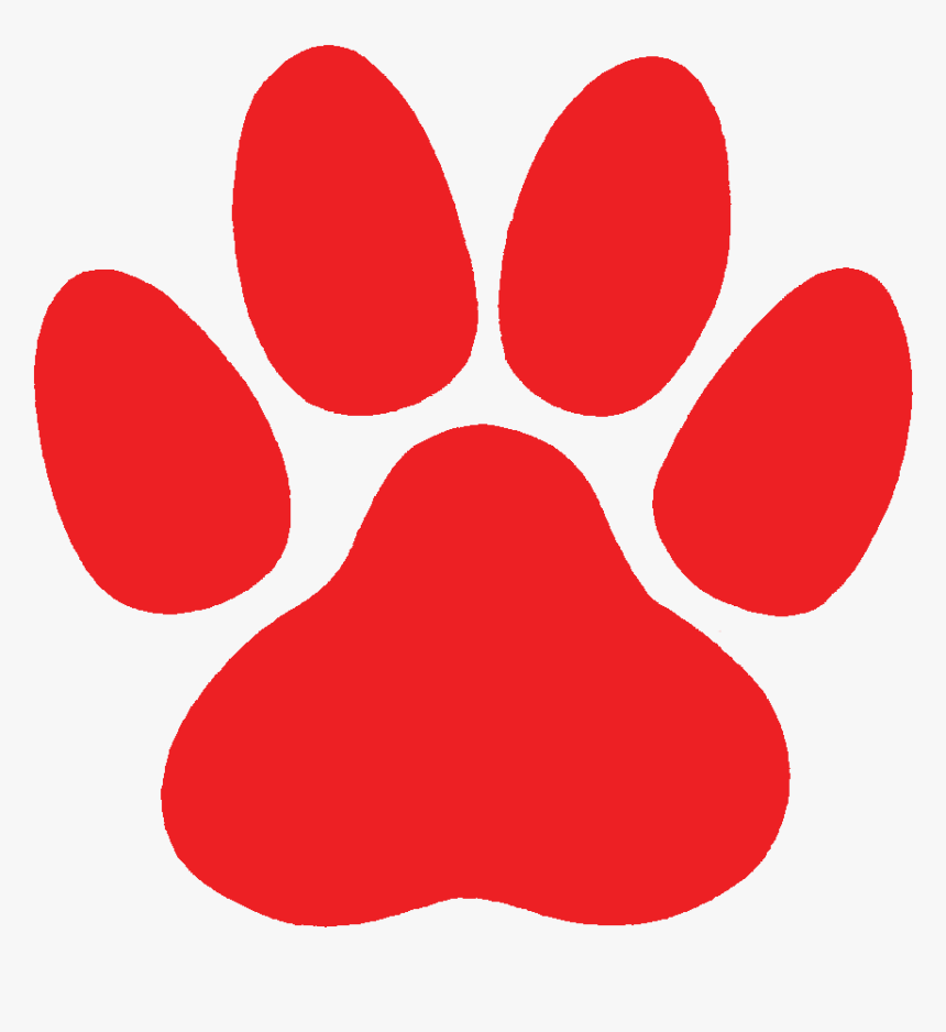 Red Paw With Transparent Background - Transparent Background Red Paw Print, HD Png Download, Free Download