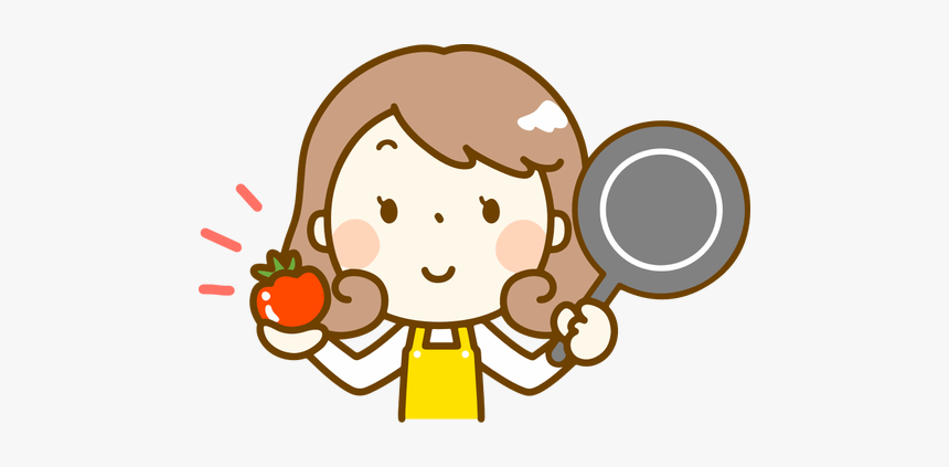 Frying Pan And Tomato - 怒る 素材 イラスト, HD Png Download, Free Download