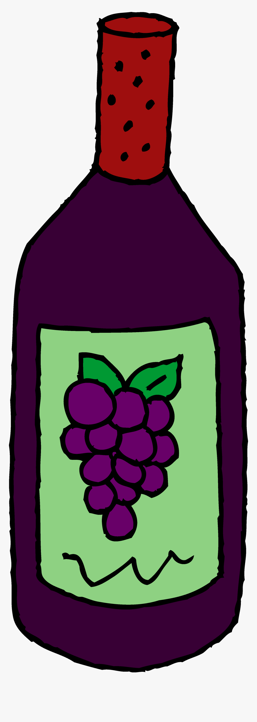 Wine Clipart Wine Bottle - Clip Art Bottle Of Wine, HD Png Download, Free Download