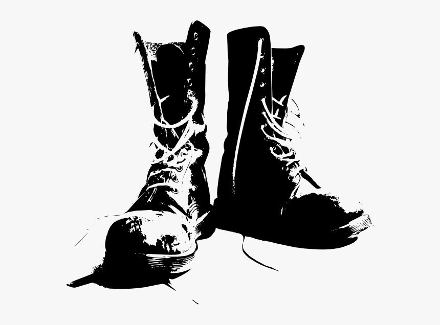 Boots Svg Clip Arts - Combat Boots Clipart, HD Png Download, Free Download