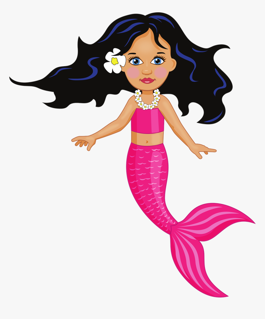 Cartoon Mermaid Transparent Background, HD Png Download, Free Download