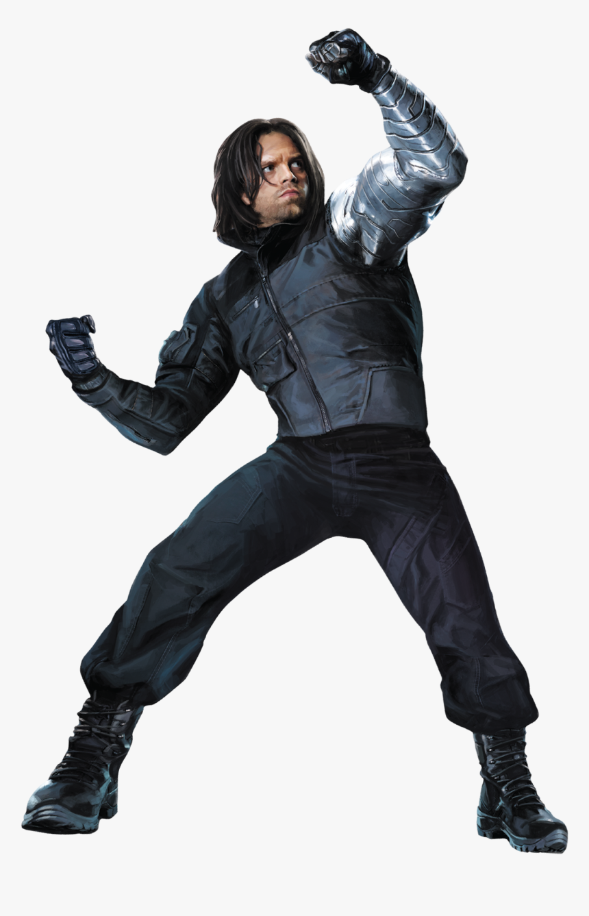 Winter Soldier Bucky Png Clipart - Winter Soldier Civil War, Transparent Png, Free Download