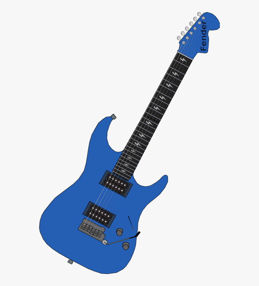 Cartoon Guitar Png - Blue Electric Guitar Png, Transparent Png - kindpng