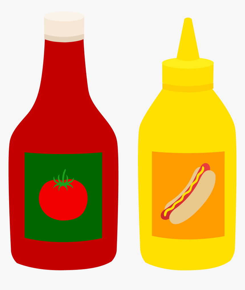 Transparent Tomato Clipart Png - Ketchup And Mustard Bottle Clipart, Png Download, Free Download