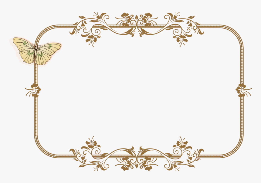 Butterfly Photo Frame Png, Transparent Png, Free Download