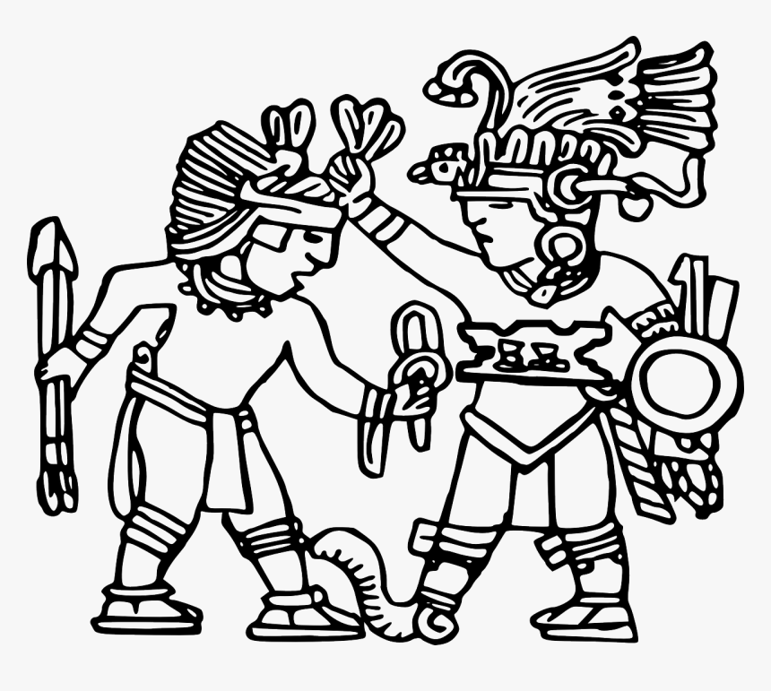 Aztec Figures History Free Picture - Aztec Drawing, HD Png Download, Free Download