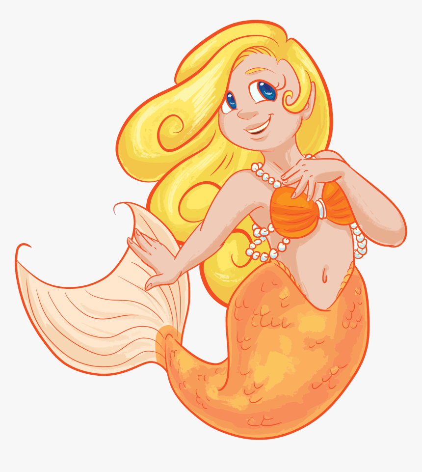 Blonde Mermaid Clip Arts - Lenda Da Sereia Da Praia, HD Png Download, Free Download