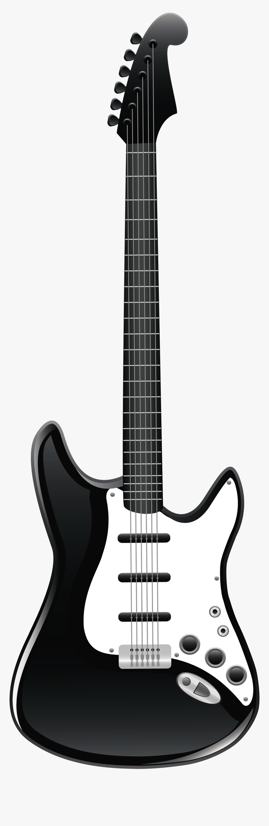 Black And White Guitar Png Clipart - Guitars Png, Transparent Png, Free Download