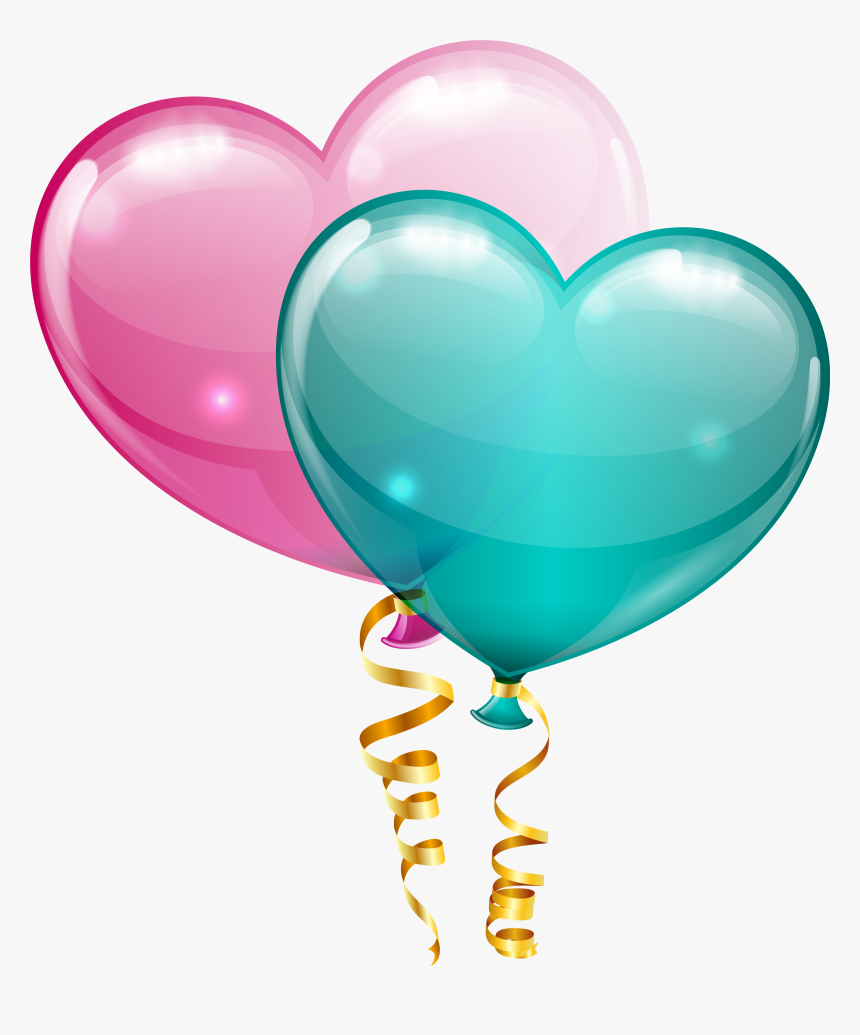 Turquoise Clipart Balloon - Pink And Blue Balloons Png, Transparent Png, Free Download